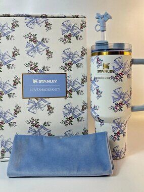 Stanley X Tumbler Love Shack Fancy 40oz Holiday Rosa Beaux Blue PACK OF 3